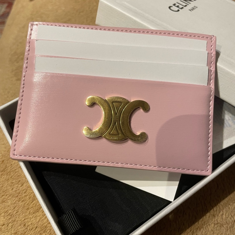 Celine Triomphe Pink Card Holder - Picture 2 of 4
